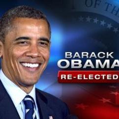 President Barack Obama re-elected