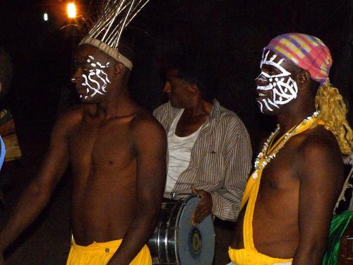 Siddi Folk Dancers, at Devaliya Naka, Sasan Gir, Gujarat