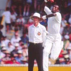 Curtly Ambrose finished with a career-best eight for 45 and match figures of 10 for 127 © Getty Images